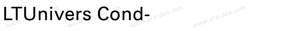 LTUnivers Cond字体转换